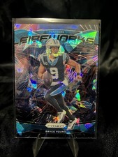 2024 Panini NFL Prizm - Fireworks Bryce Young #14 Blue Ice Prizm /99 Panthers