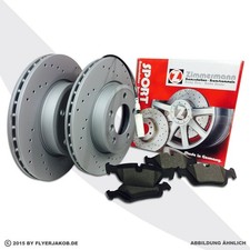 Zimmermann Gelochte Sport Bremsscheiben  Beläge hinten für BMW 5Er E60 6Er E63