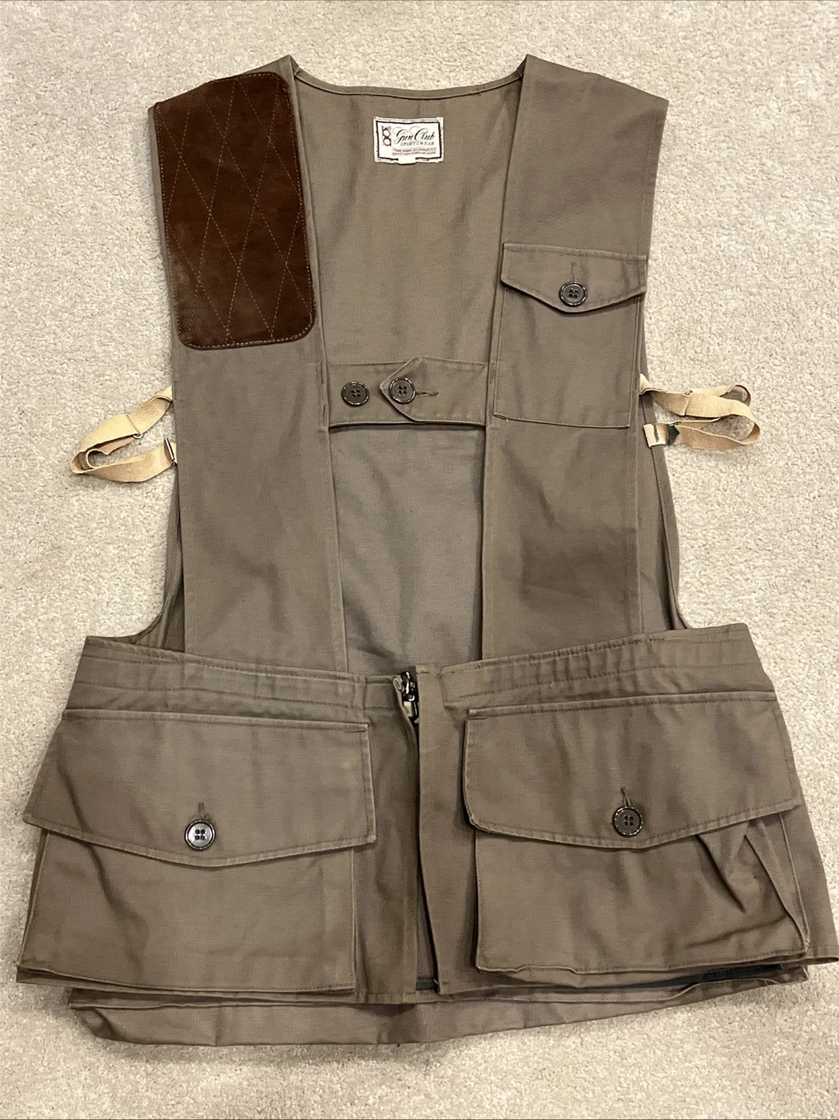 Bob Allens Gun Club Mens Shooting Vest Size L Vintage Hunting Outdoors Utility
