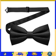 JEMYGINS Solid Color Pre-tied Bow Tie Adjustable Bowtie for Men