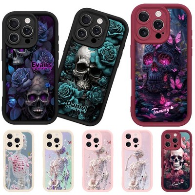 Skull Skeleton Phone Case For iPhone Air 15 14 12 13 16e 17 Pro Custom TPU Cover