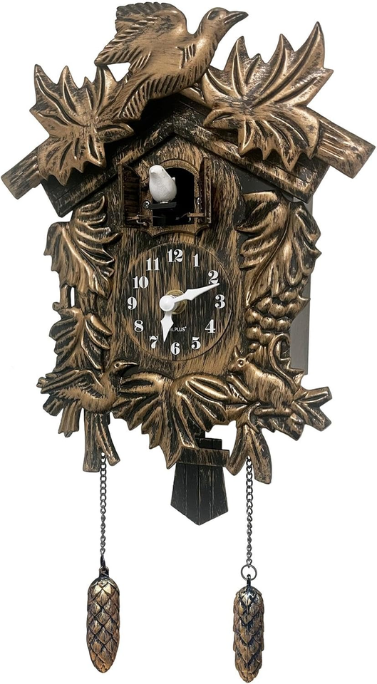 Chiming Cookoo Clock Brown Vintage Bird Flapping Cuckoo Clocks Volume ...