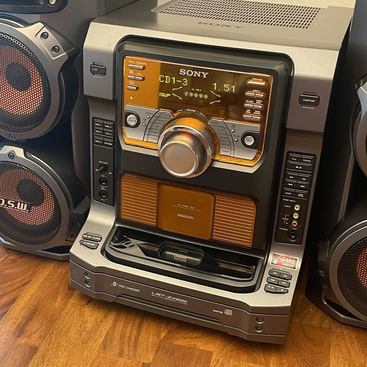 ポッド [CD] Sony HCD-ZX66i Mini Hi-Fi Stereo System w/ SS-ZX66i Speakers