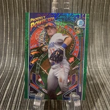 2024 Bowman - Mega Chrome Prospect Power-Up Matt Shaw #PP-16 Green Mojo #09/99