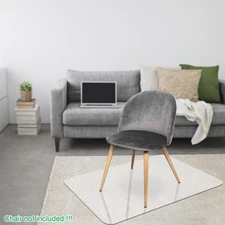 36" x 48" Non-Scratch PVC Floor Protector with Nails - For Concrete/Tile/Carpet