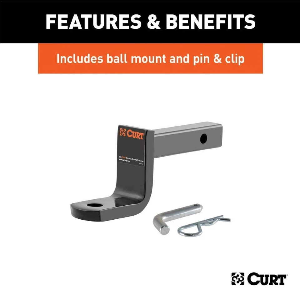 Curt Class 1 Trailer Hitch & Ball-Mount for 14-24 Mitsubishi Mirage Hatchback Foto 4 de 4