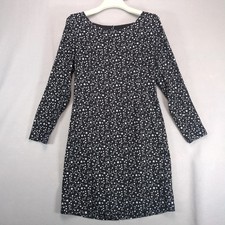 Pierre Cardin Paris Hearts & Stars Print Black White A-Line Dress M Whimsigoth