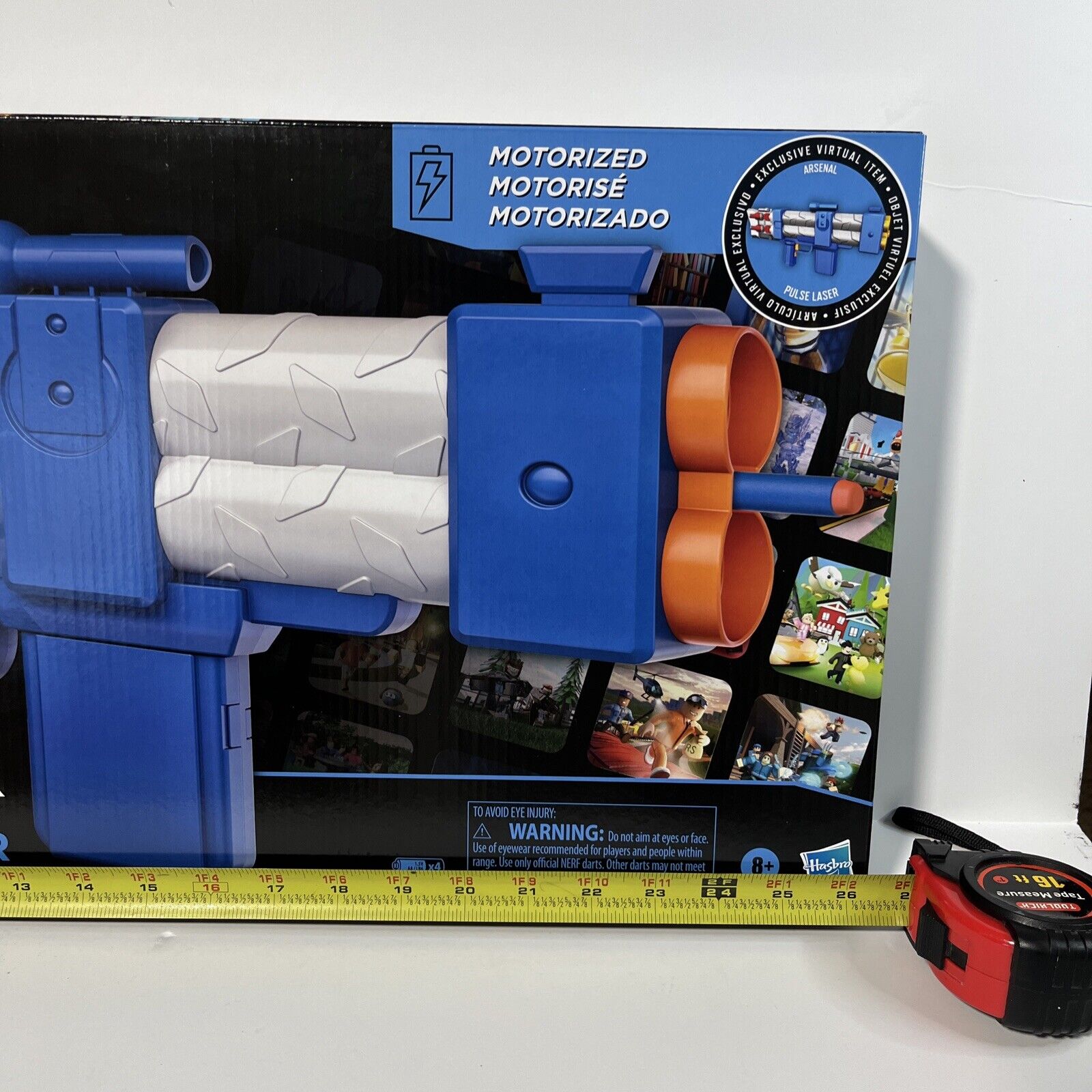 Hasbro Nerf ROBLOX Arsenal Pulse Laser & Mm2 Shark Seeker Game Code  Included for sale online