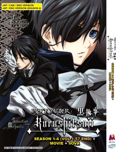 DVD BLACK BUTLER KUROSHITSUJI Season 1-4 Vol.1-57END+Movie+9 OVA English Dubbed