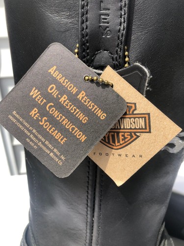 Nuevas botas arnés de cuero negras Harley Davidson para hombre talla 9 Sentry 91055 con etiquetas - Imagen 8 de 10