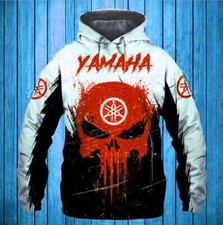 Hoodie 3D Yamaha Red Teem Racing Motor Over Printed For Gift Free Ship