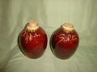 2 Vintage Hull Brown Dipped Salt and Pepper Shakers-Jugs-Corks-Dinning-(S)