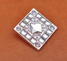 5X Rhinestone Glass Decor Leathercraft Western Leather Belt Saddle Square Concho