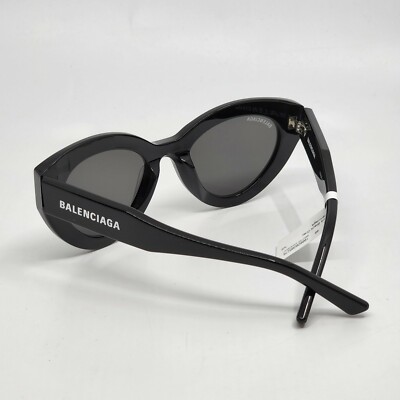 ?BALENCIAGA BB0073S Cat Eye Sunglasses 001 Shiny Black  display picture 1