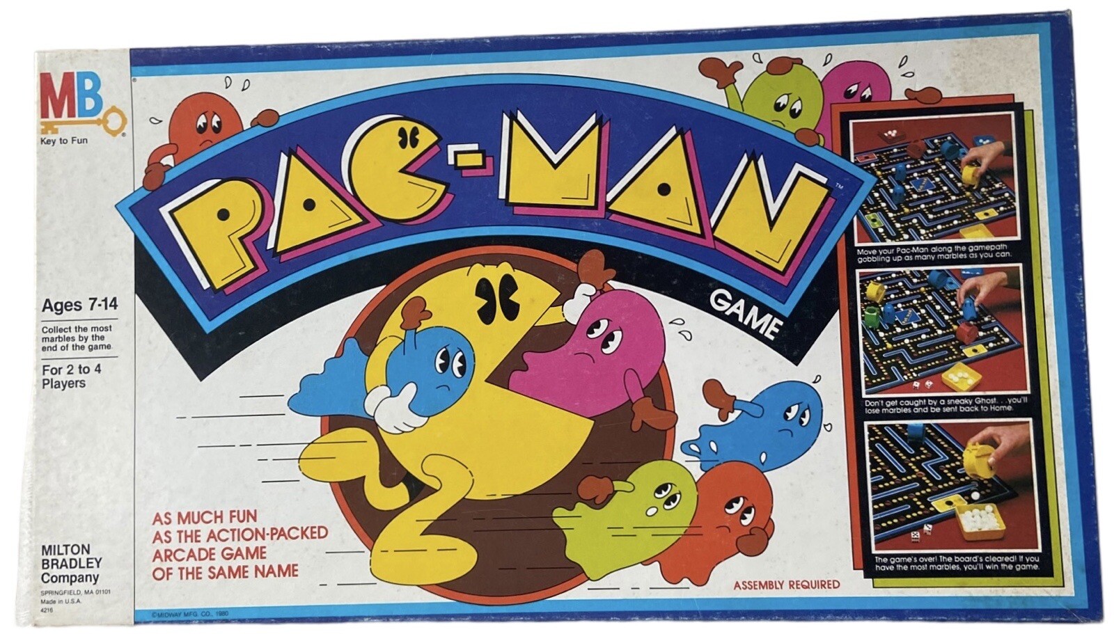 Vintage Complete 1982 Milton Bradley Pac-Man Board Game