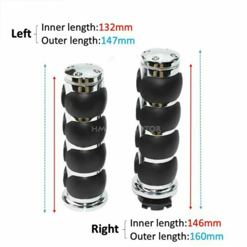 Хромированные ручки для руля 1 дюйм для Suzuki Boulevard S83 C50 C90 M50 M90 M109R - Изображение 2 из 4