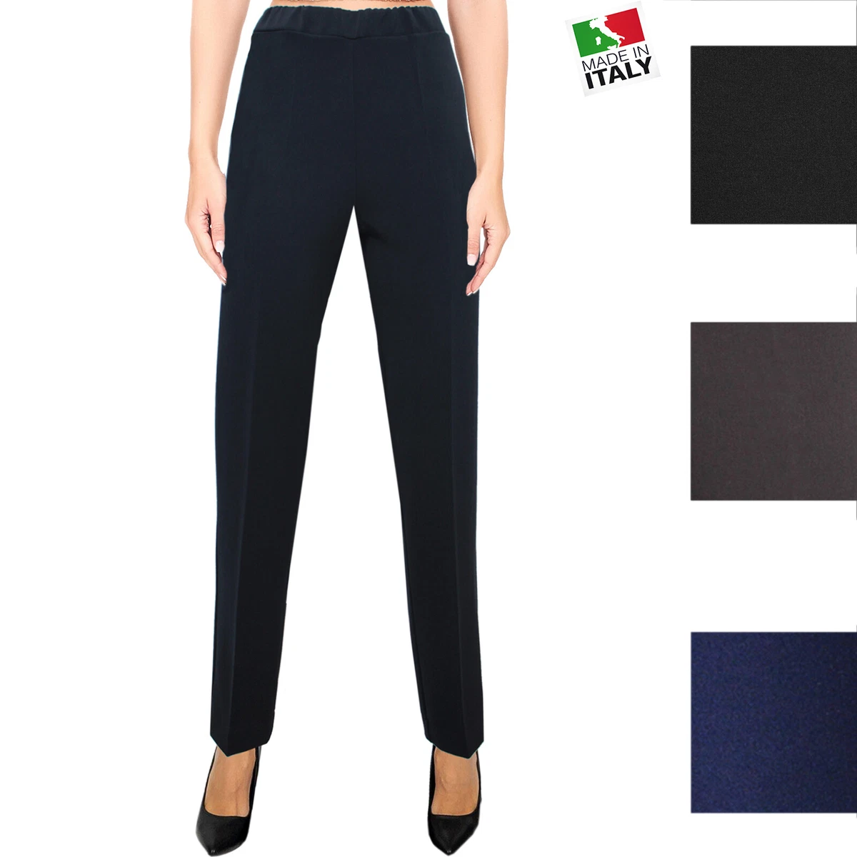 EMERY ROSE Pantaloni casual da donna a gamba drta, colore tinta una