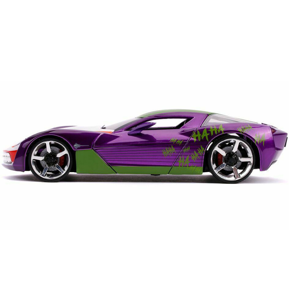 ミニカー The Joker 2009 Chevy Corvette Stingray Amazon.com: Jada Toys Hollywood Rides DC Comics Joker & 2009