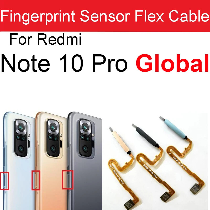 Touch Sensor Fingerprint Power Button Flex For Redmi Note 9S 10 Pro 4G 5G