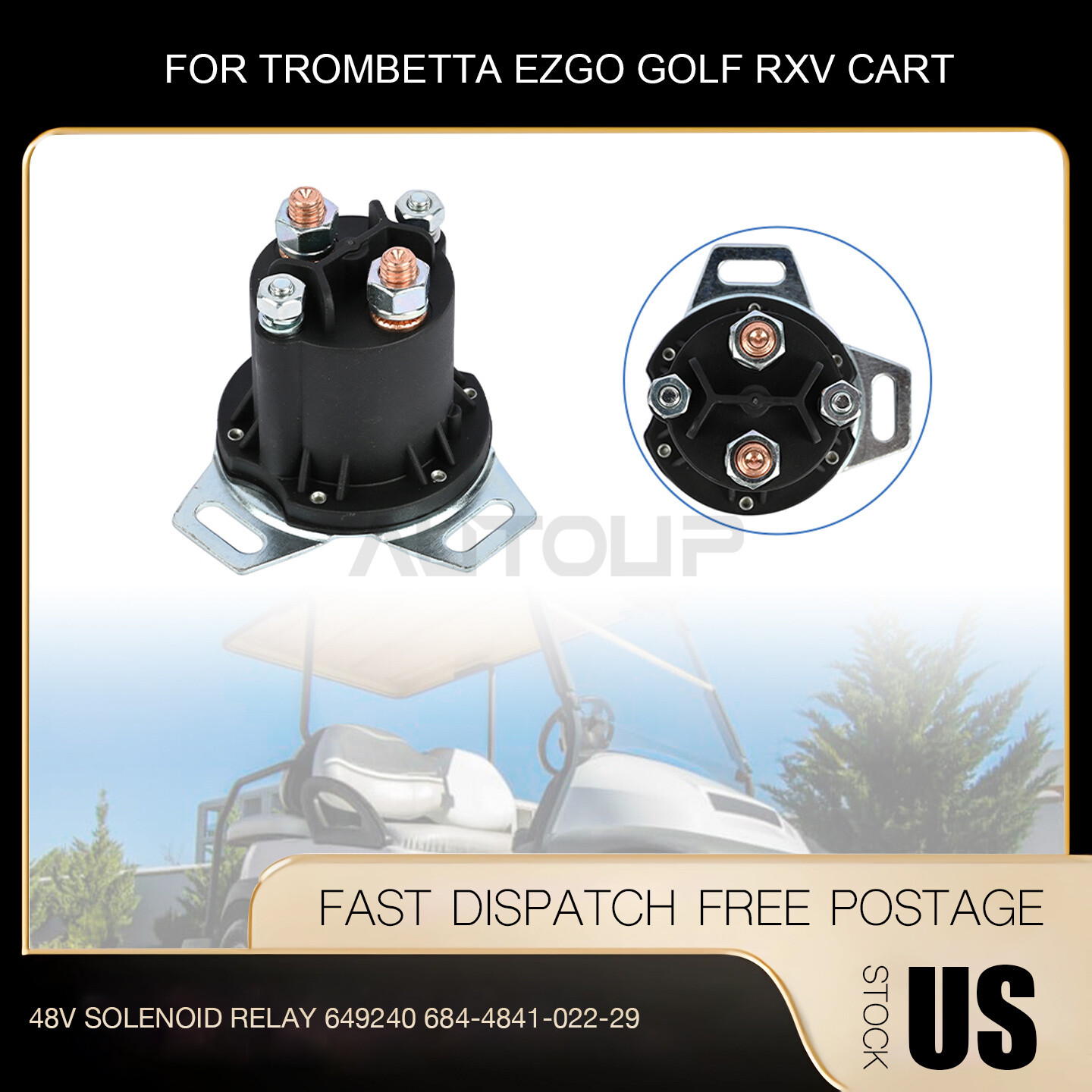 Updated 48V Solenoid Relay Switch 624317 649373 649371 For EZGO RXV 48V