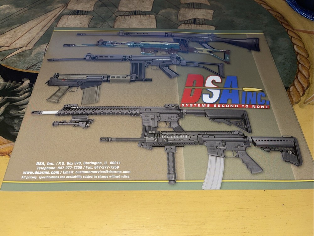 DSA Arms Brochure SA58 OSW DMR Rifle Pistol Carbine DSA RPD M203 ZM-4 MRC