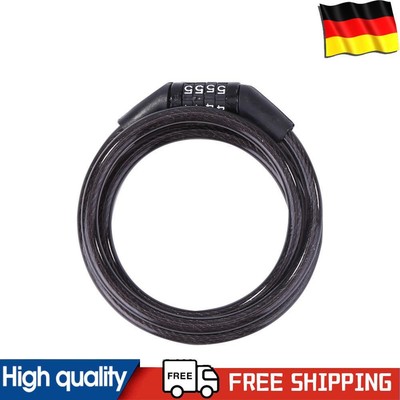 110cm Bicycle Chain Block Lock 4 Digit Code Combination Anti-theft Cable Lock