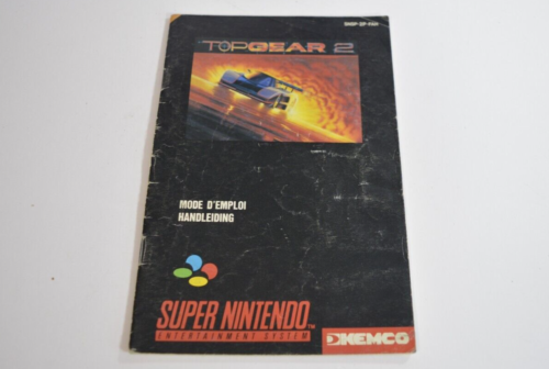 Notice Super Nintendo Top Gear 2 manuel Booklet Snes original - Afbeelding 1 van 5