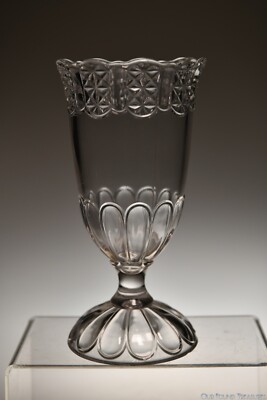 EAPG c 1887 COTTAGE by Adams & Co COLORLESS Celery Vase