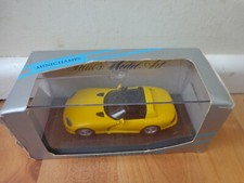 MINICHAMPS 1/43 CLASSIC YELLOW DODGE VIPER CABRIOLET 1993 DIECAST CAR 430 144030