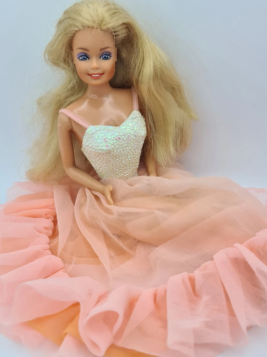 Vintage Peaches And Cream Barbie 1984 Peach Dress Orange Dress