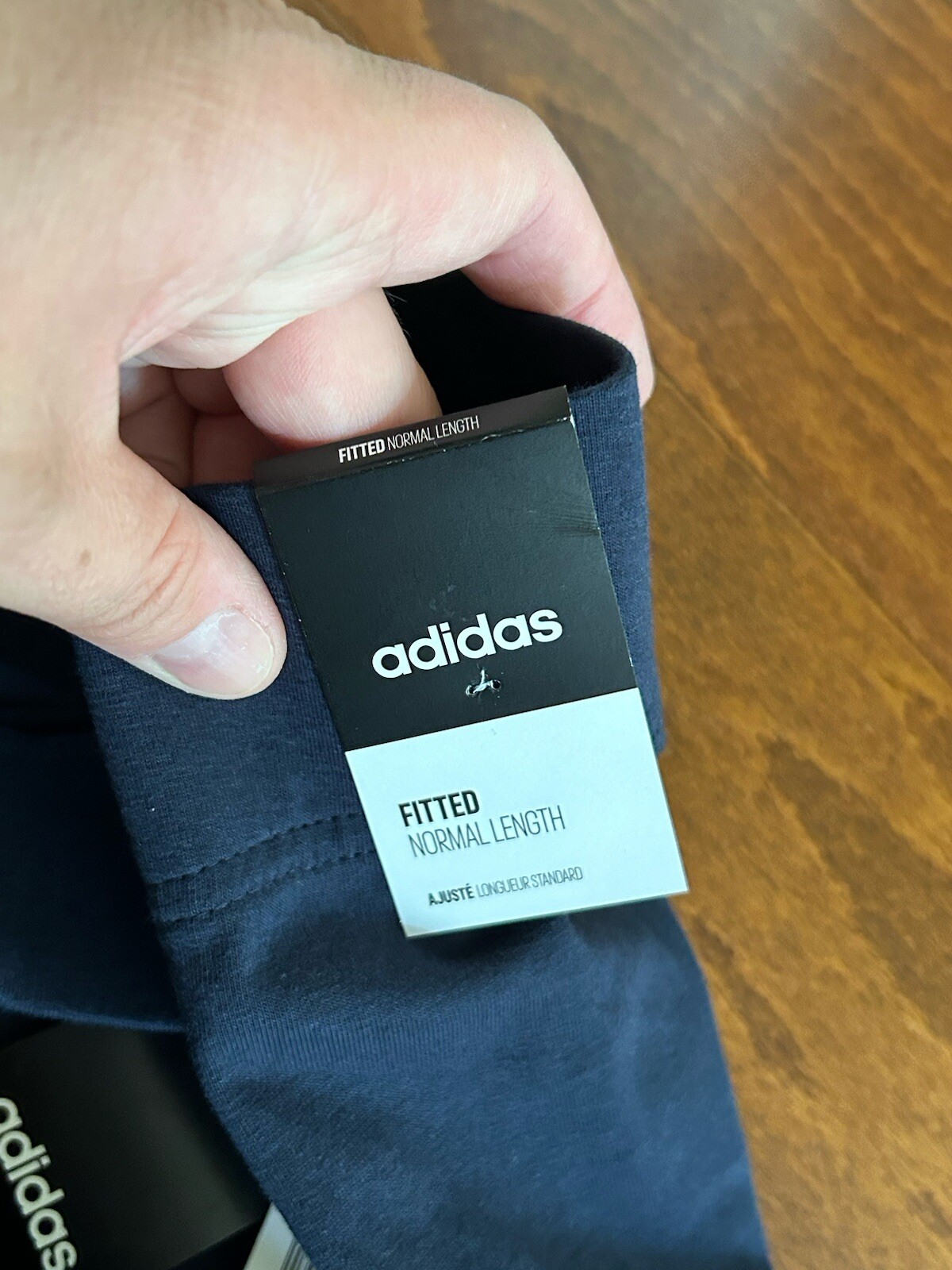 Adidas Womens S Fitted Legend Ink Blue Legging Tight Logo NWT thumbnail 4