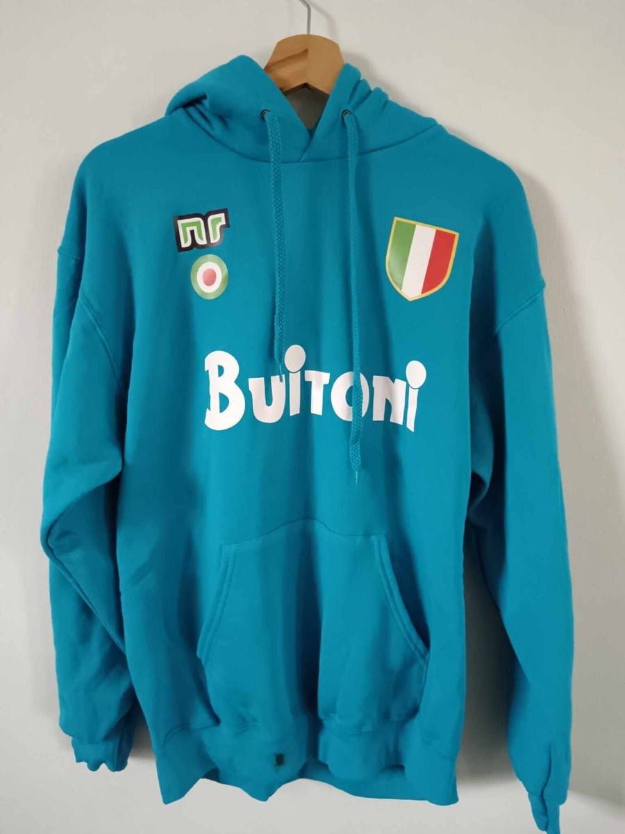 FELPA NAPOLI buitoni scudetto coppa MARADONA calcio 1987 azzurra