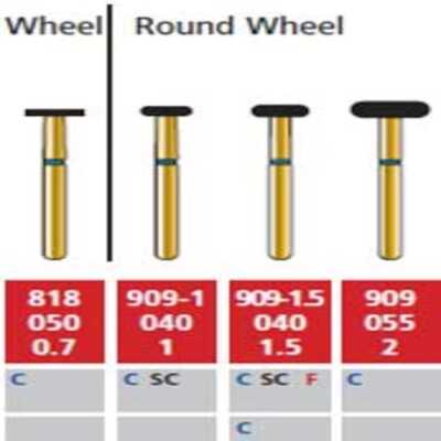 Alpen FG #909.055 Coarse Grit Diamond Bur, Pack of 5