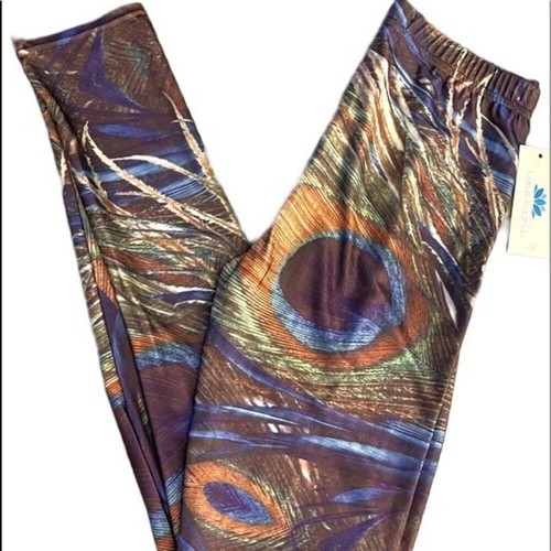 Neu mit Etikett. Lotus Peakcock inspirierte Leggings. Größe S. Mehrfarbig. 🦚