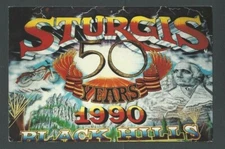 1990 PPC Sturgis 50 Years Commemorative Of The Annual Rally Races 6 x 4" Has---