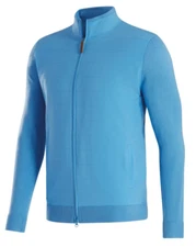 NEW FOOTJOY drirelease PERFORMANCE FULL ZIP HYBRID SWEATER, RIVIERA BLUE, LARGE