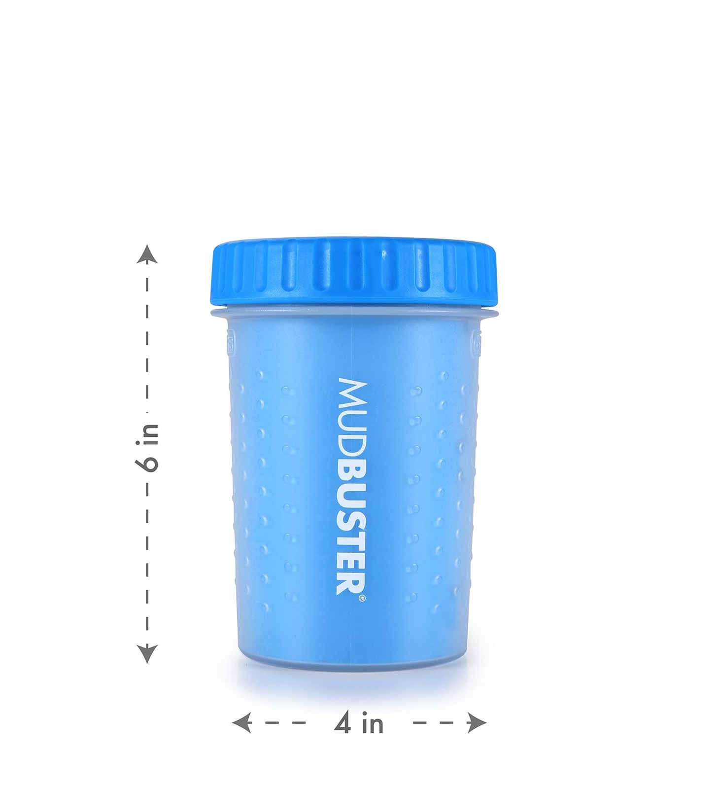 Dexas MudBuster Portable Dog Paw Washer/ Paw Cleaner, Medium, Pro Blue