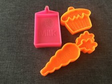 Vintage Mattel Tuff Stuff Plastic Toy Pretend Food 3 Pieces 1972