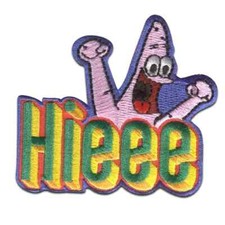 Nickelodeon Spongebob Squarepants Iron-On Patch: Patrick Star Hieee New Ship
