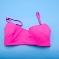 Victorias Secret Small Pink Padded Bikini Top Square Neck Pullover Swim Beach VS
