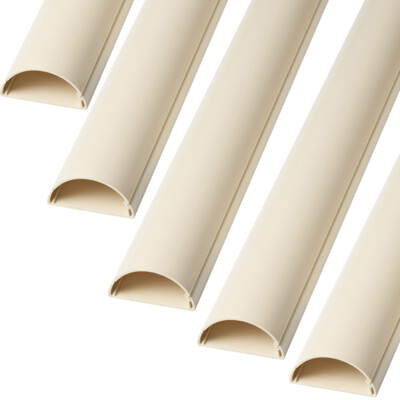 5x 1 m (5 m) 16 mm x 8 mm Magnolie Lautsprecherkabel Kanal Leitung Abdeckung AV TV Wand