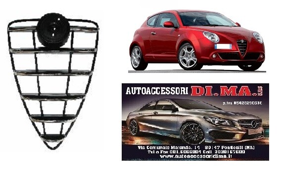 SCUDO GRIGLIA ALFA MITO DAL 2008 IN POI CROMATO NUOVO spedizione gratis