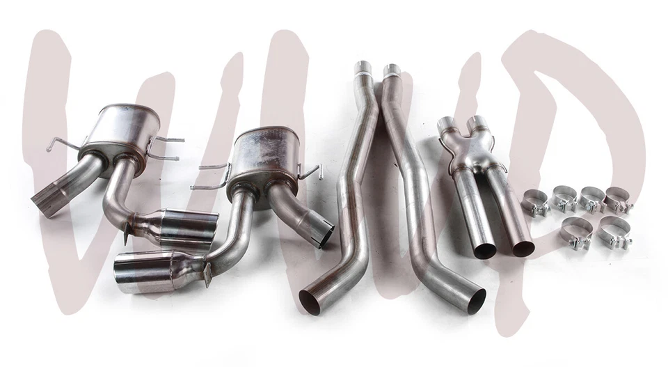 Sistema de silenciador de escape doble de acero inoxidable CatBack para 11-15 Cadillac CTSV cupé 6,2 L Foto 3 de 3