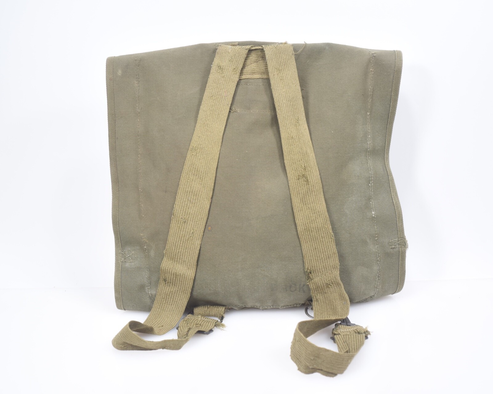 Vintage Boy Scouts Canvas Duffel Camping Backpack Bag, Army green