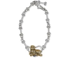 Golden Retriever Jewelry Silver And 14k Gold Handmade Golden Retriever Bracelet