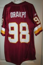 NFL Washington Redskins #98 Brian Orakpo Replica Jersey Adult Sz Large Length +2