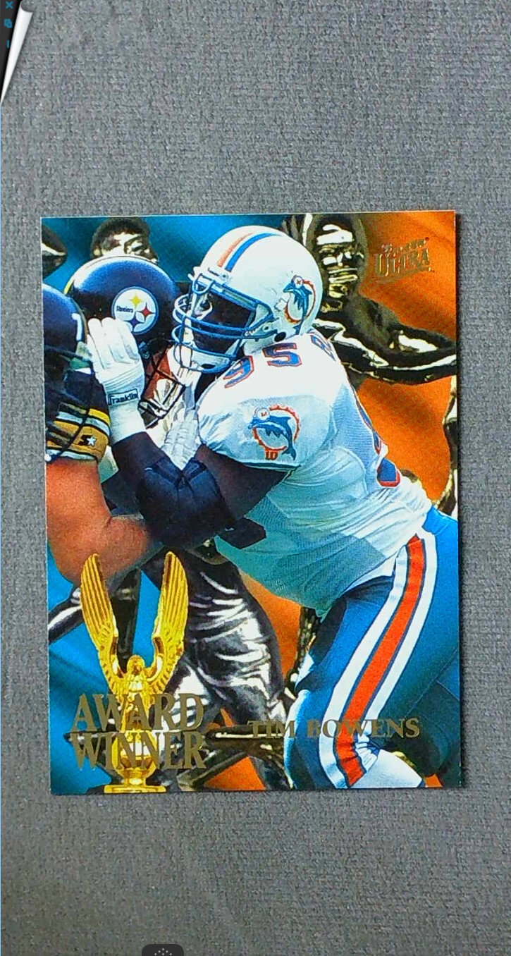 1995 Fleer Ultra Award Winner #1 Tim Bowens Dolphins