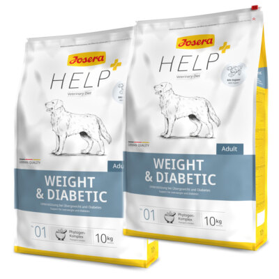 2 x 10 kg Josera Help Weight & Diabetic Hund bei Übergewicht & Diabetes 