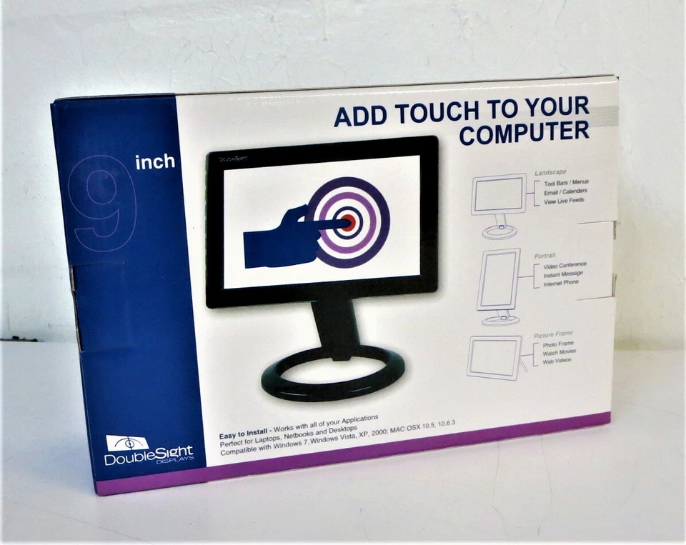 DOUBLESIGHT DS-90UT Black 9" Touchscreen Monitor 200 cd/m2 300:1 - Image 3 of 4