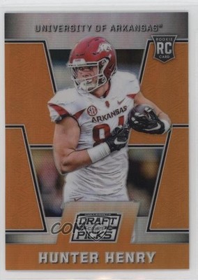 2016 Panini Prizm Collegiate Draft Picks Orange 3/5 Hunter Henry Rookie RC wd9